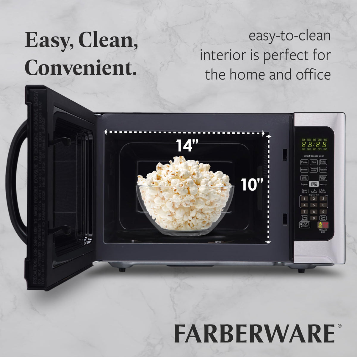 Farberware defrost by weight feature speeds thawing and prep