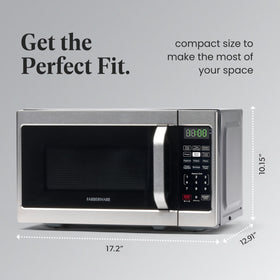 Farberware defrost by weight or time provides flexible thaw options.