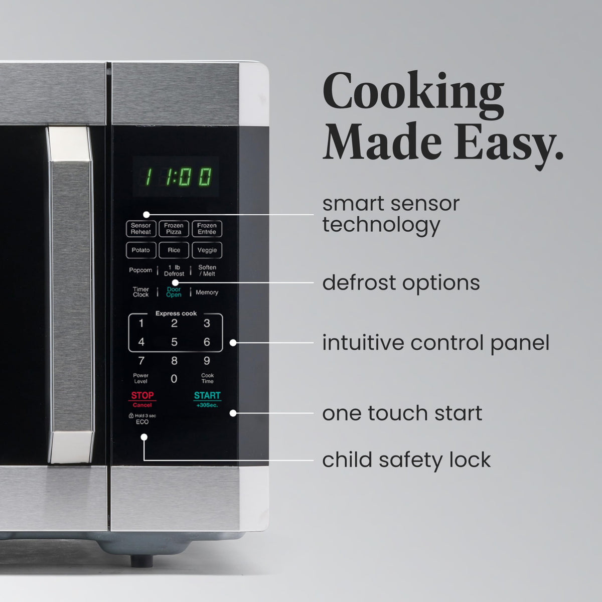 Farberware microwave door with easy grip handle for seamless operation
