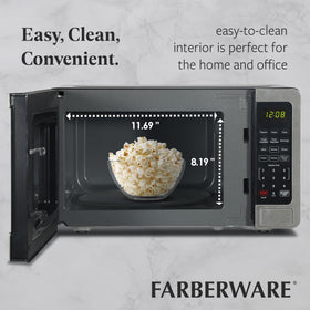 Farberware microwave express cook plus 30 sec for fast snacks.