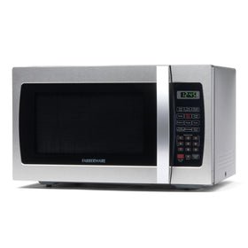 Farberware microwave front view showcases compact counter design for small spaces.