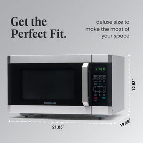 Farberware microwave interior light for easy viewing while cooking