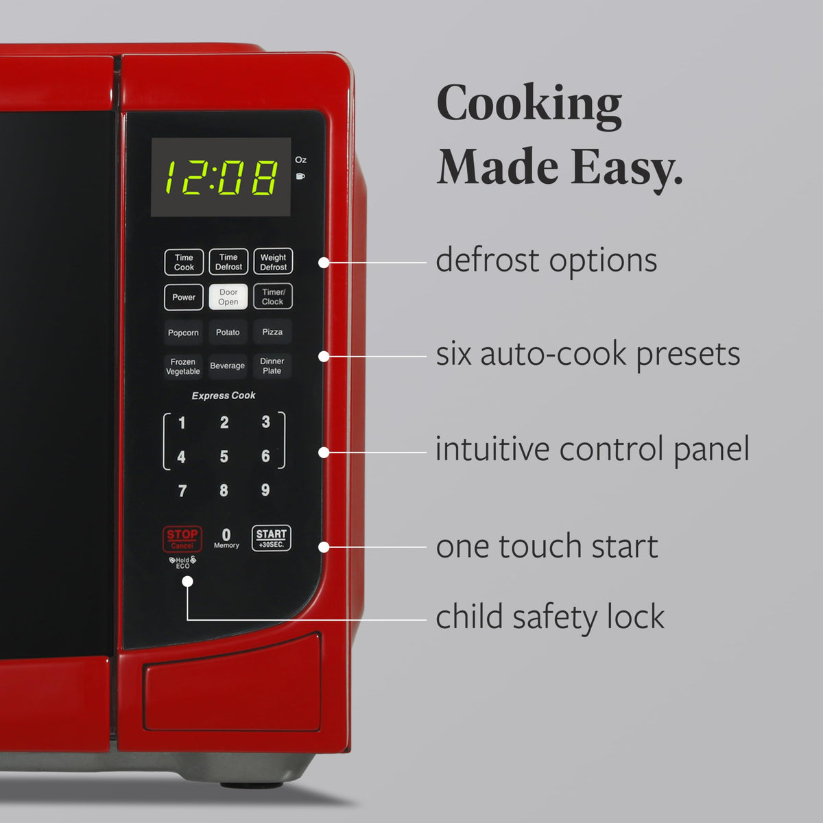 Farberware red LED display aids quick timing