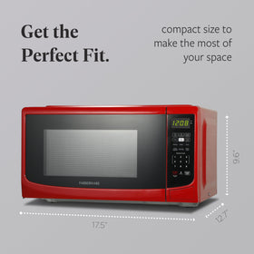 Farberware red turntable ensures even heating