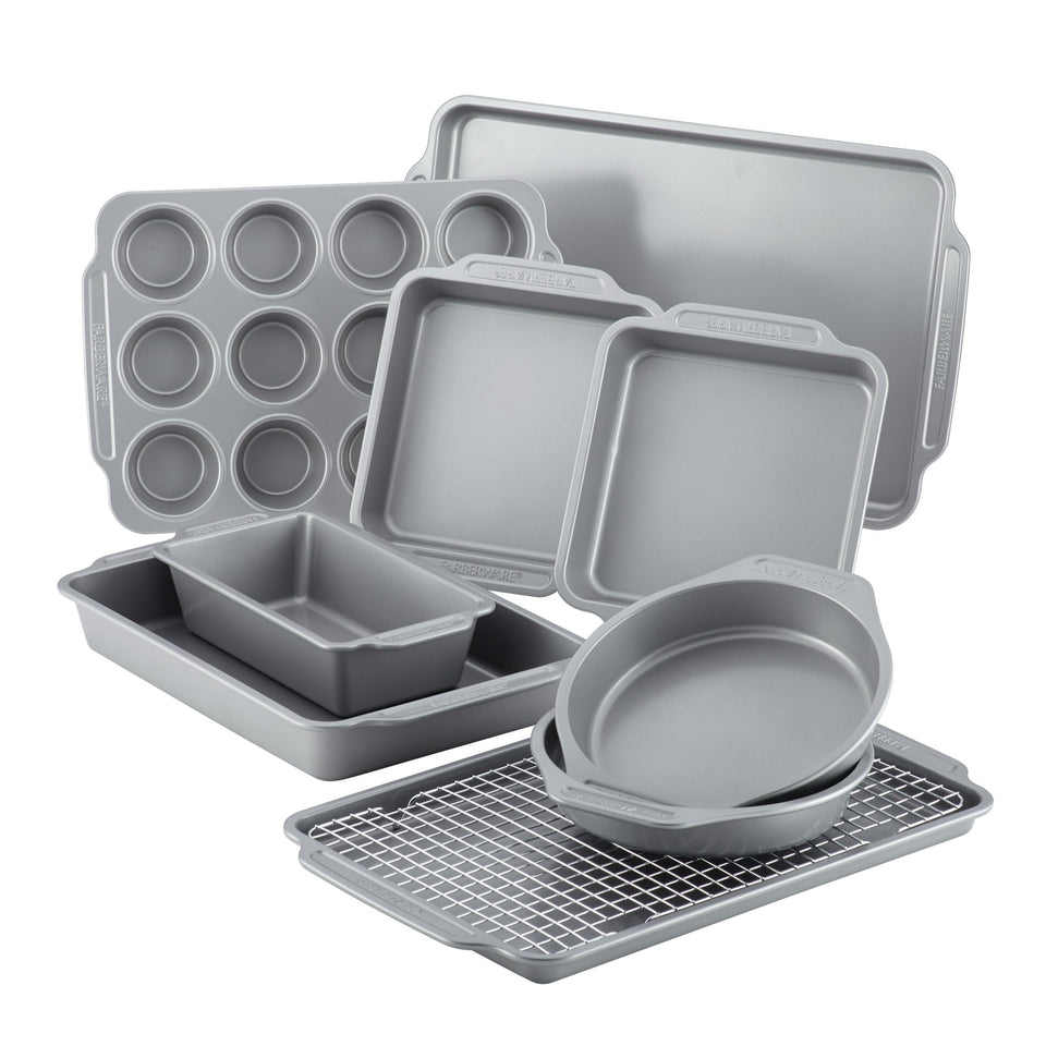 Farberware nonstick bakeware cookie pans for easy release and even browning