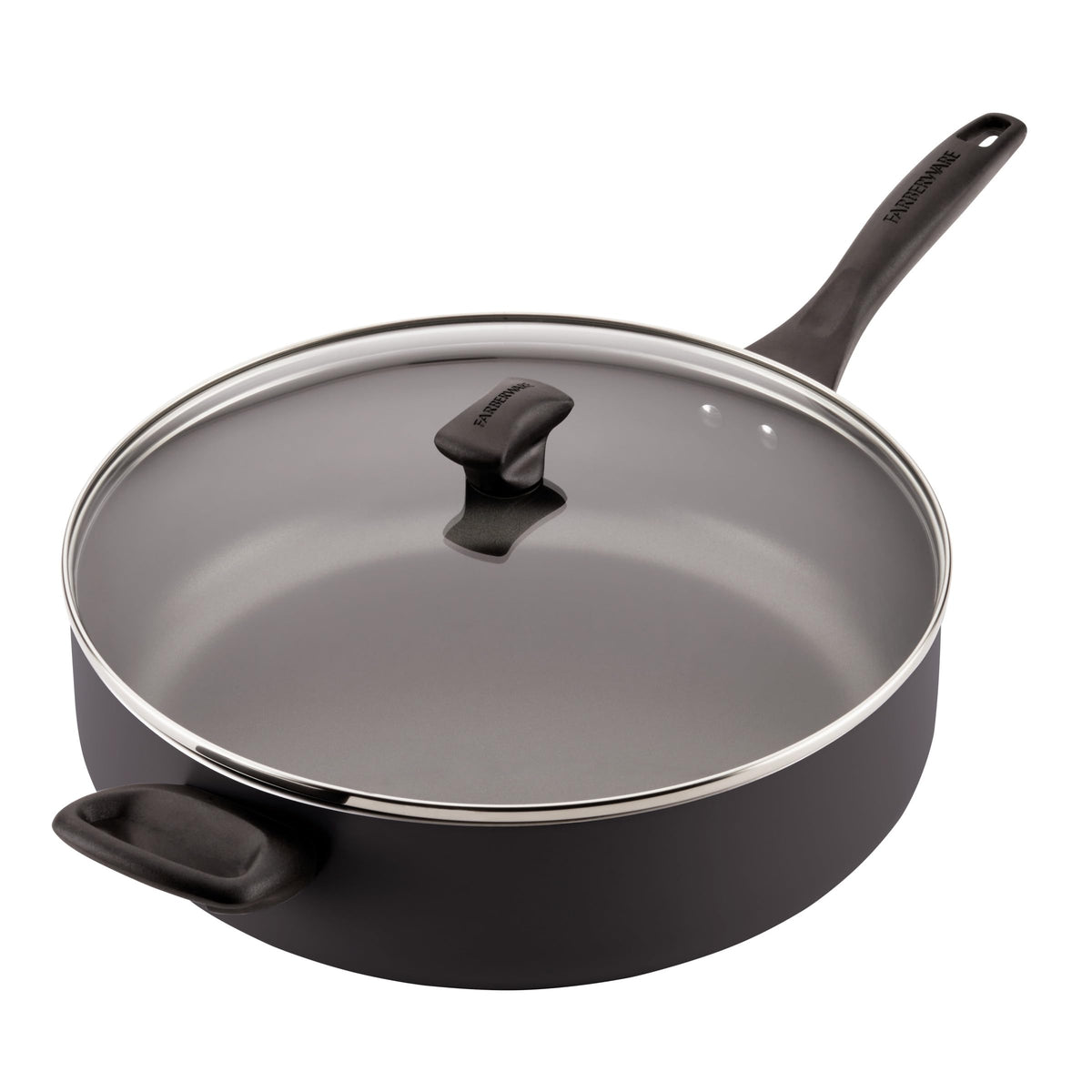 Farberware oven-safe to 350°F supports finishing dishes in oven.