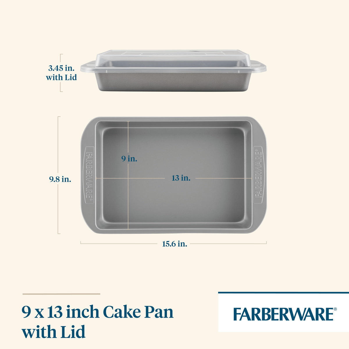 Farberware pan with lid open, showing easy access to add or serve.