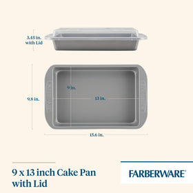 Farberware pan with lid open, showing easy access to add or serve.