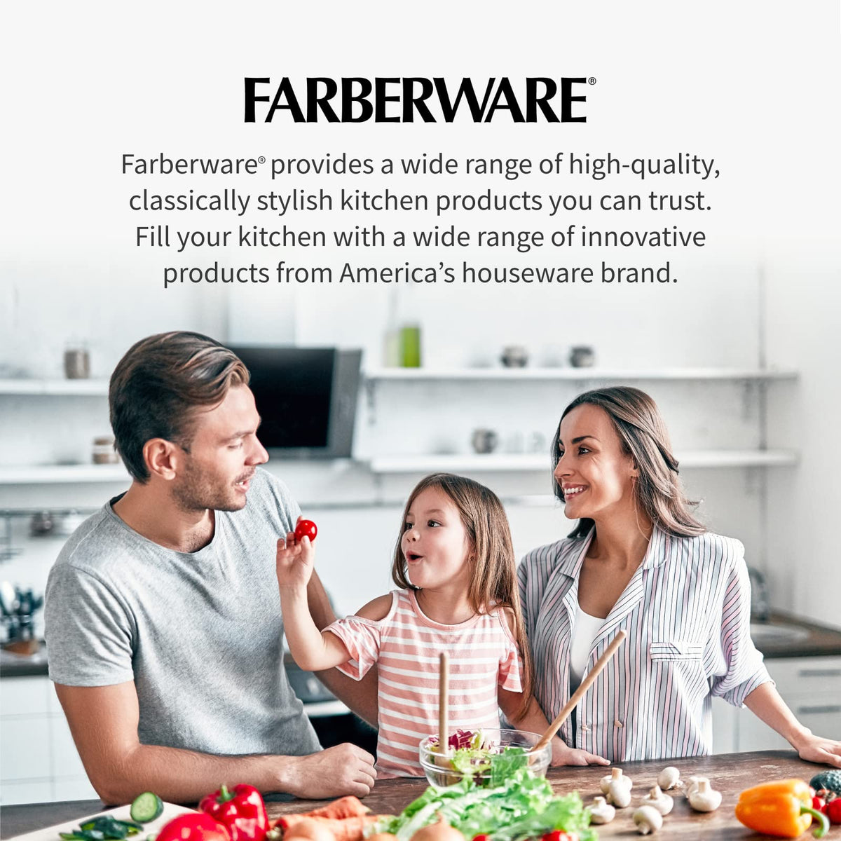 Farberware Pro Pump Salad Spinner compact storage with nested parts