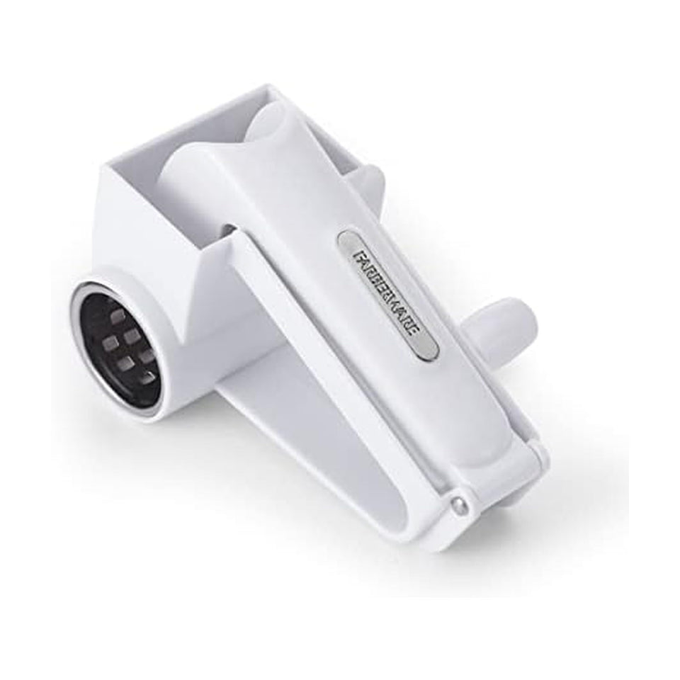 Farberware Professional rotary grater with folded ergonomic handle for compact storage.
