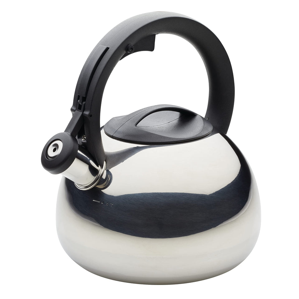 Farberware teakettle egg-shaped whistle for rapid boiling