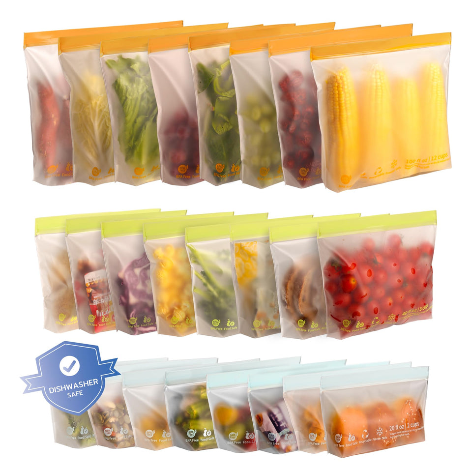 Farest stand-up 8-gallon bag ready for freezing or marinating meals.