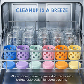 Farielyn-X dishwasher-safe jars for easy cleanup.