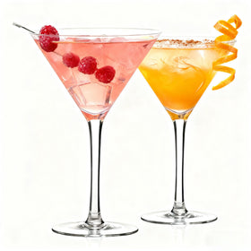 Farielyn-X Martini Glasses 2-pack on display, dishwasher-safe convenience for easy cleanup.
