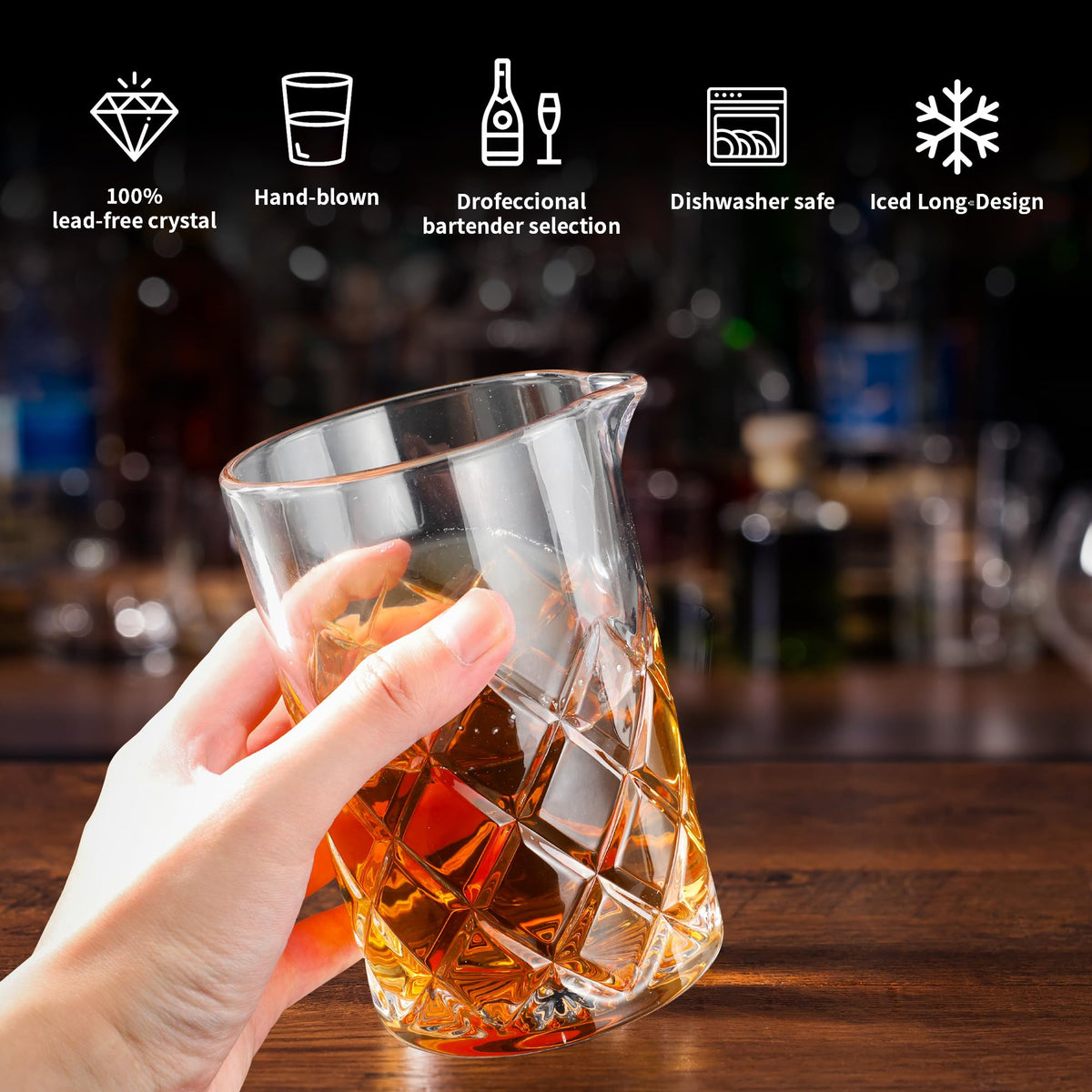 FARQAN seamless one-piece mixing glass reduces seams and cracking risk.