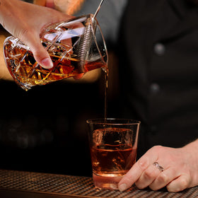 FARQAN 24oz mixing glass capacity supports two cocktails per use.