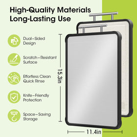 Faryuan cutting board is dishwasher safe for easy cleanup.
