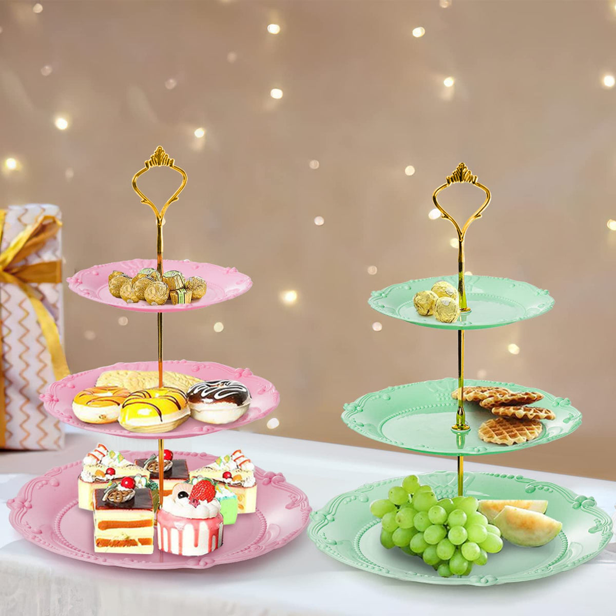 Fasmov cake-display stand folds for space-saving storage after events.