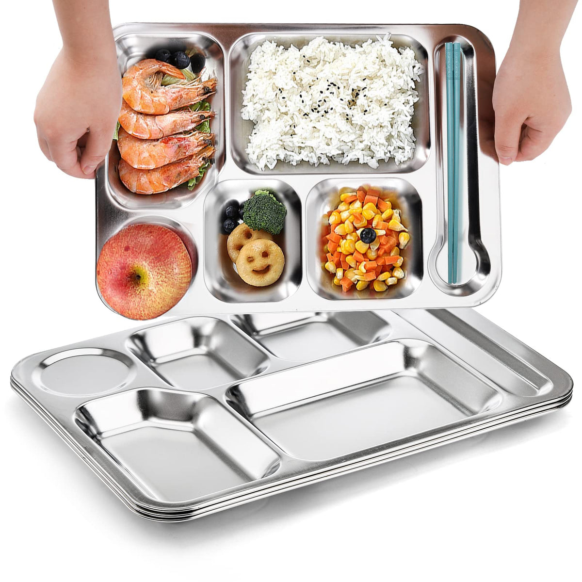 Fasmov tray being washed to illustrate dishwasher-safe cleaning