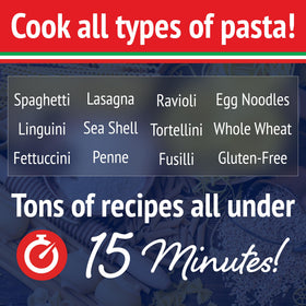 No boil-over lid design from Fasta Pasta