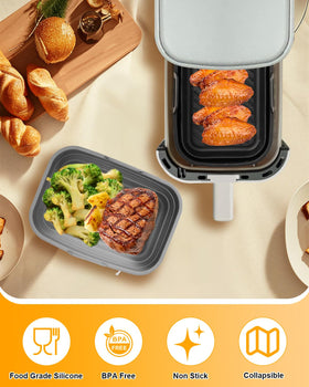 Fastand heat-resistant liners withstand up to 428°F for versatile cooking.