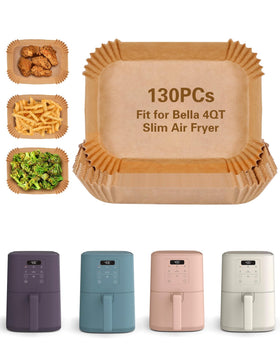 Fastand Bella 4Qt Slim liner inside basket for easy cleanup.