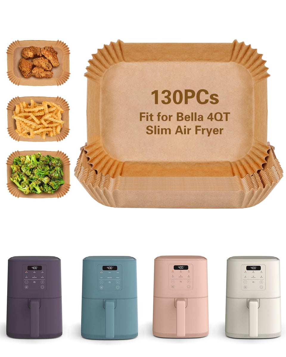 Fastand Bella 4Qt Slim liner inside basket for easy cleanup.