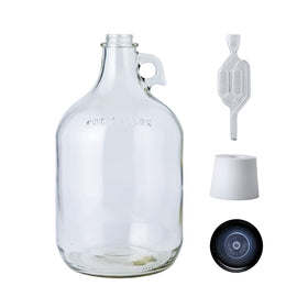 FastRack 1-gallon glass jug with clear view for fermentation monitoring.