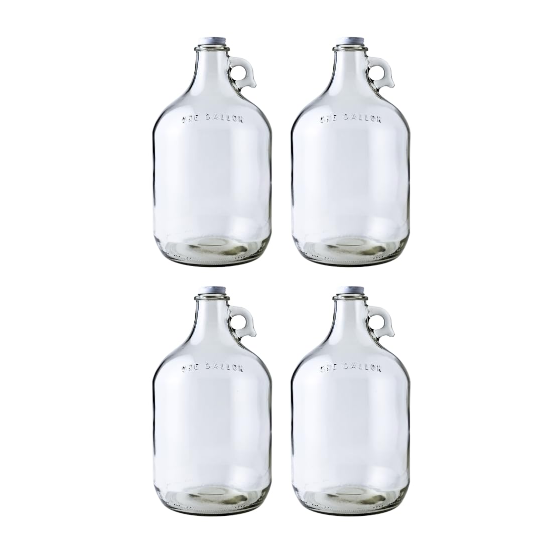 FastRack Fastrack 1-gallon glass jug with white cap for durable storage.