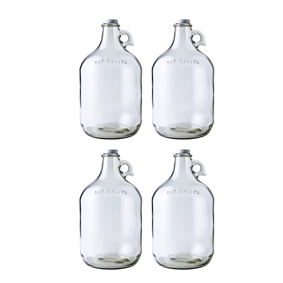 FastRack Fastrack 1-gallon glass jug with white cap for durable storage.