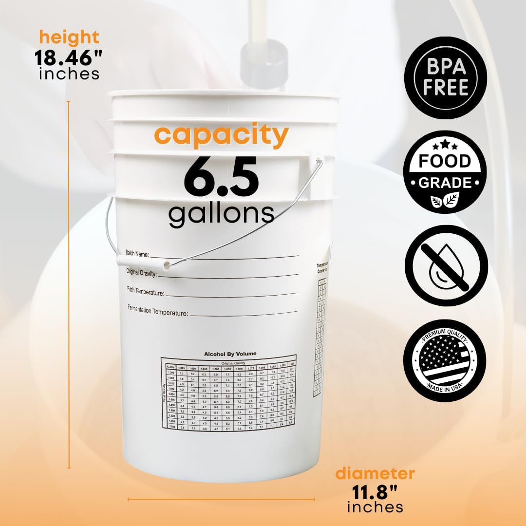 FastRack 6.5-gallon headspace supports smoother primary fermentation