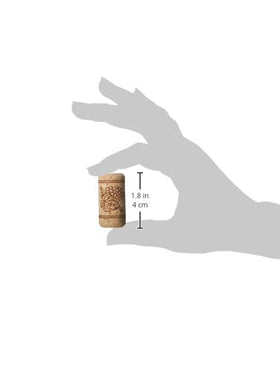 Close-up of FastRack 8-straight corks tapering for secure bottle seals.