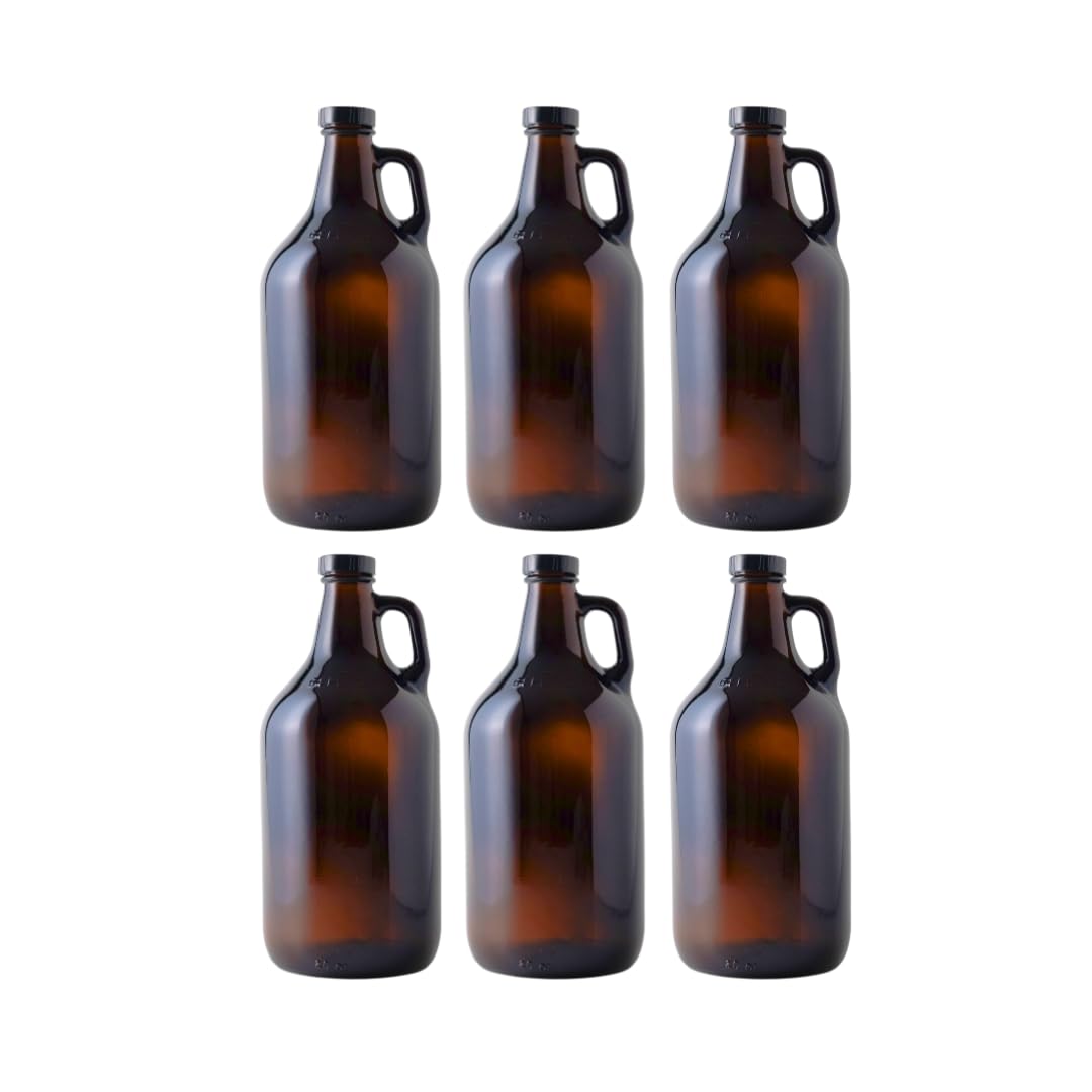 FastRack amber growler 6-pack protects beer from light and preserves flavor.