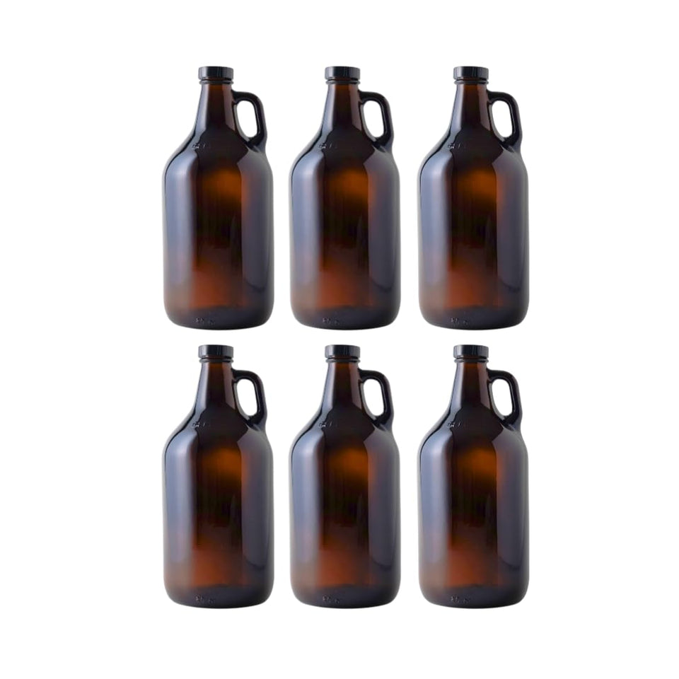 FastRack amber growler 6-pack protects beer from light and preserves flavor.