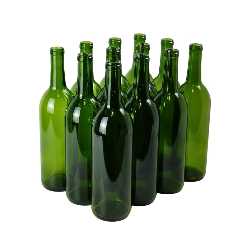 FastRack Bordeaux green 750ml bottle ready for winemaking.