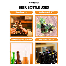 FastRack BPA-free reusable glass bottles for mead, cider, or kombucha