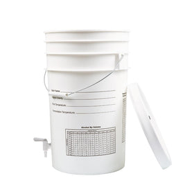 FastRack FastTrack fermentation bucket with spigot close-up highlighting BPA-free, food-grade HDPE construction.