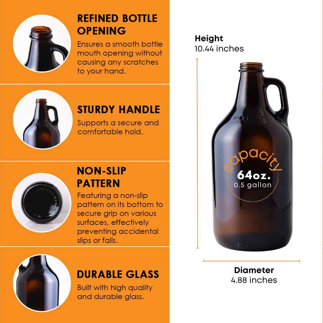 FastRack home brew-ready growler suitable for beer, wine, cider, and kombucha.