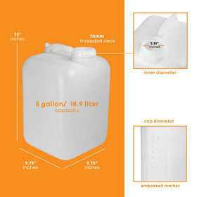 HedPak container with graduated markings for accurate filling