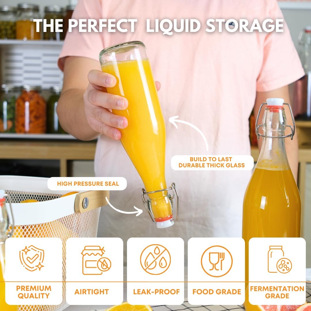 FastRack bottles in a setup suitable for kombucha, beer, or mead bottling.
