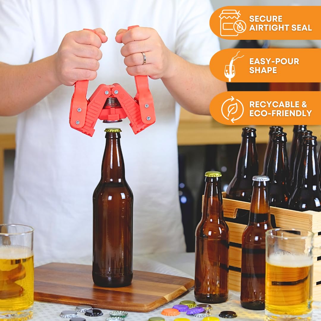 FastRack longneck amber bottles designed to fit standard bottling equipment and caps.