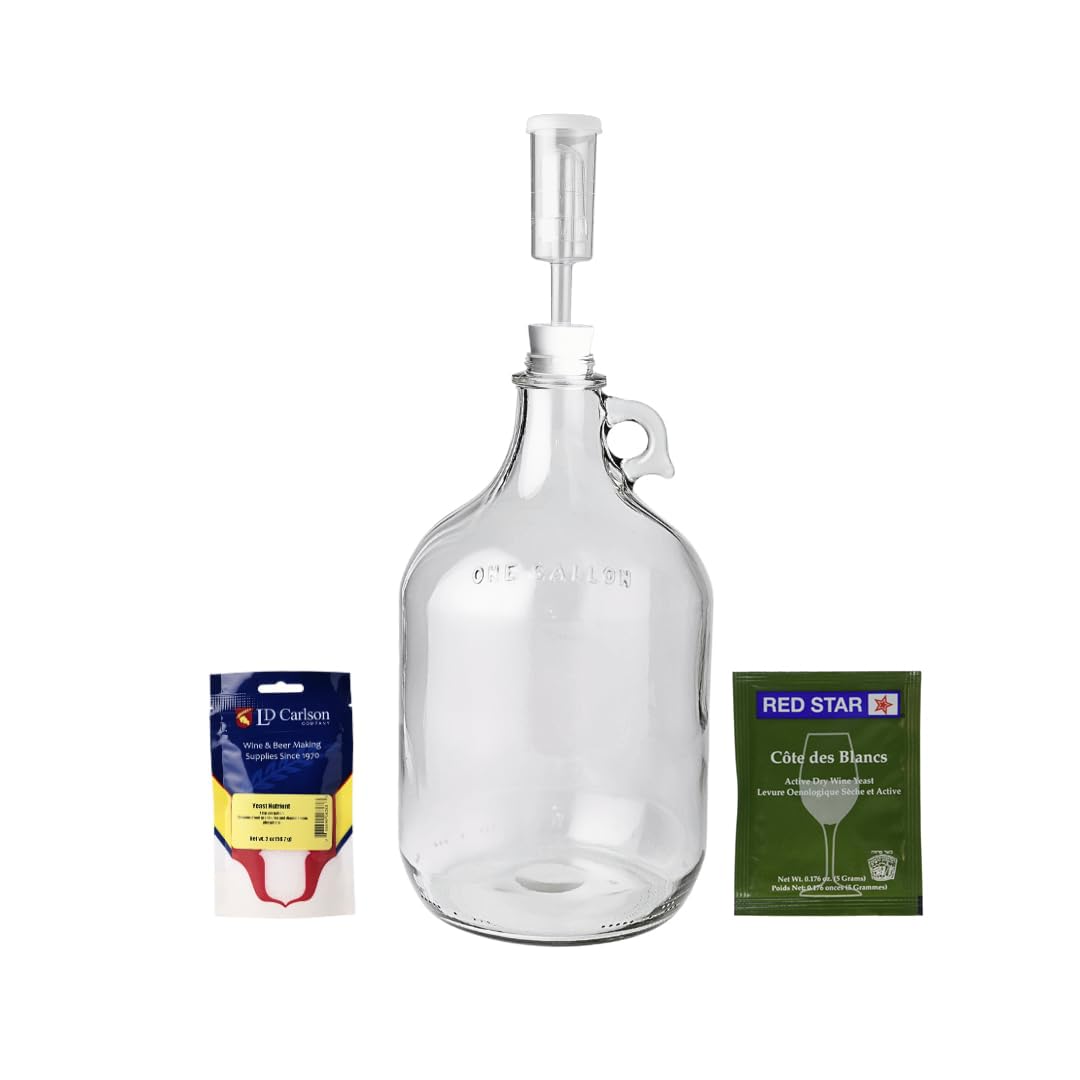 FastRack Mead kit 1-gallon clear glass jug for easy monitoring during fermentation