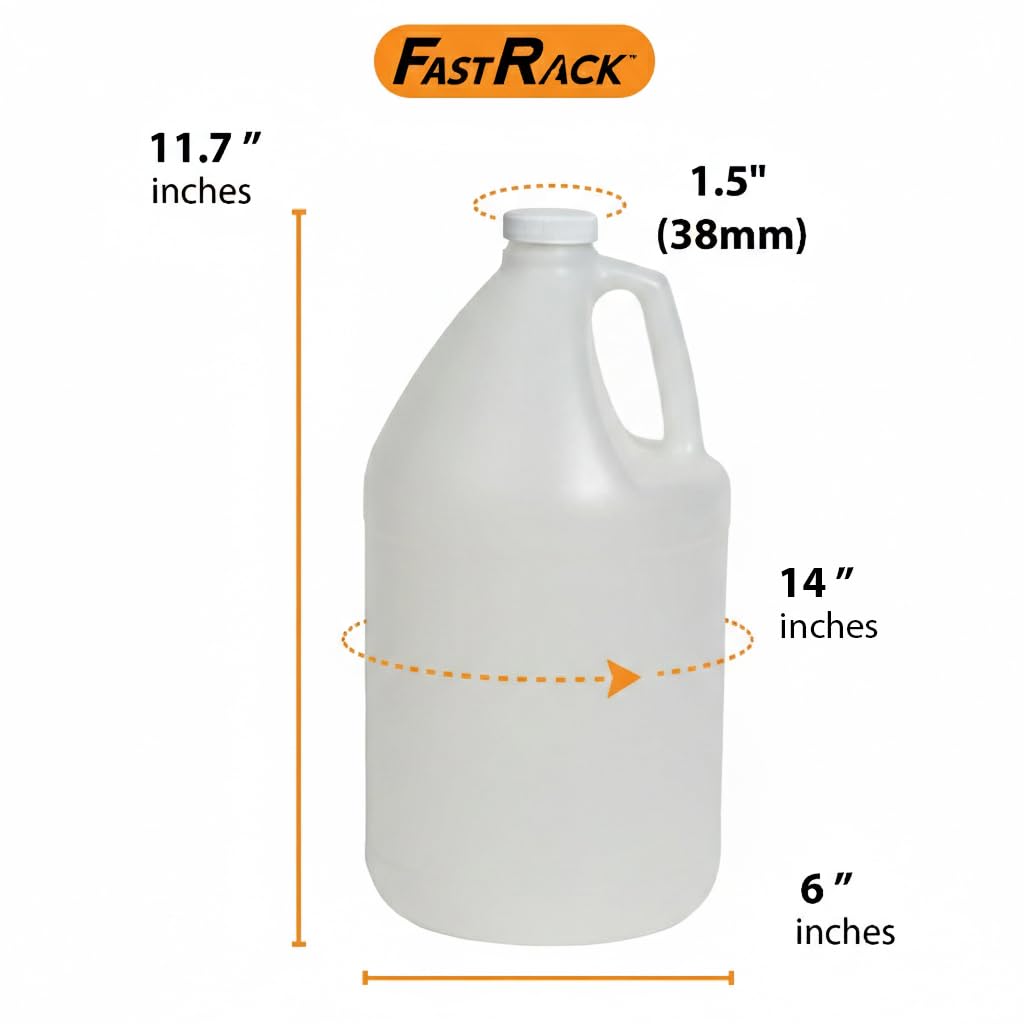 FastRack round plastic jug made from BPA-free HDPE for safe liquids
