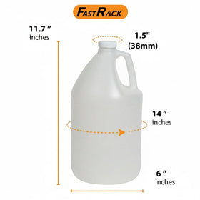 FastRack round plastic jug made from BPA-free HDPE for safe liquids