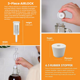 FastRack transparent glass jar lets you visually track progress at a glance.