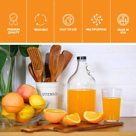 fastrak clear glass jug lets you monitor fermentation progress