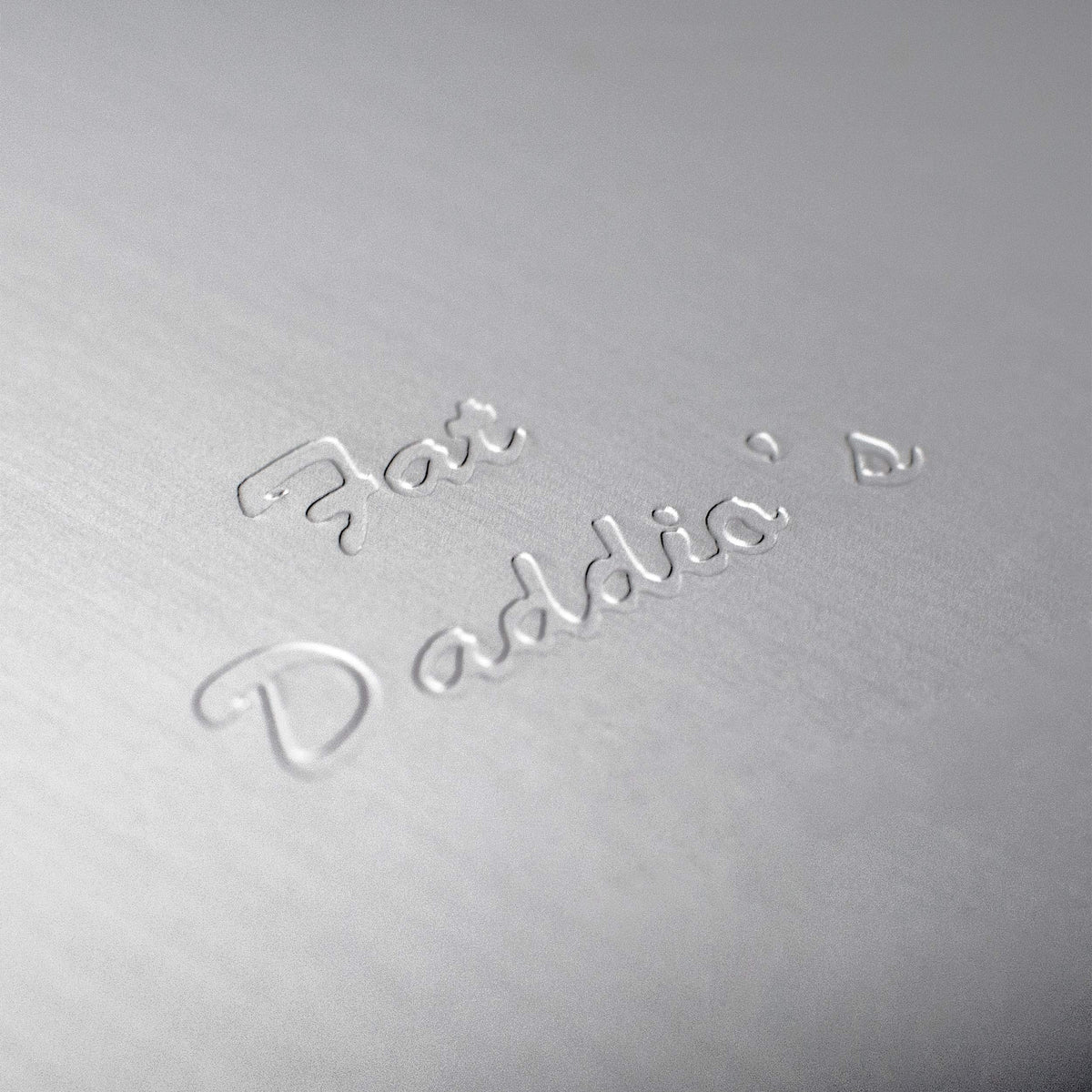 Fat Daddio's anodized 10x3-inch pan side view shows a sturdy handle for easy grip