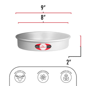Fat Daddio's cake pan interior reveals smooth surface for easy release.