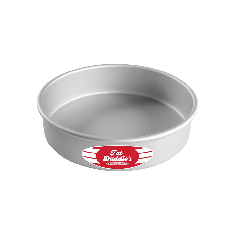 Fat Daddio's anodized round cake pan 8x2 inch interior for even baking and easy release