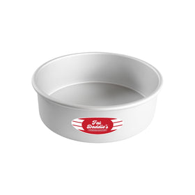 Fat Daddio's PRD-103 anodized round cake pan top view ideal for large tiered cakes.